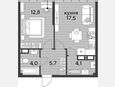 2-комнатная квартира, 44.10 м², 16/16 этаж фото 0