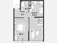 2-комнатная квартира, 47.70 м², 16/16 этаж фото 0