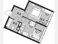 1-комнатная квартира, 34 м², 18/19 этаж фото 0