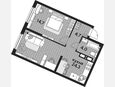 2-комнатная квартира, 47.70 м², 12/19 этаж фото 0