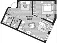 2-комнатная квартира, 47 м², 2/19 этаж фото 0