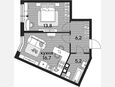 2-комнатная квартира, 41.90 м², 8/19 этаж фото 0