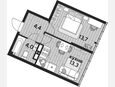 1-комнатная квартира, 35.40 м², 19/19 этаж фото 0