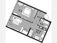 2-комнатная квартира, 48.90 м², 19/19 этаж фото 0