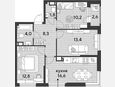 4-комнатная квартира, 67.10 м², 10/19 этаж фото 0