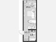 Студия, 27.90 м², 16/16 этаж фото 0
