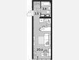 Студия, 27.90 м², 16/16 этаж фото 0