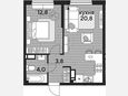 2-комнатная квартира, 41.40 м², 12/16 этаж фото 0