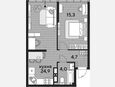 2-комнатная квартира, 48.90 м², 16/16 этаж фото 0