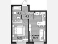 2-комнатная квартира, 36.80 м², 2/16 этаж фото 0