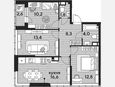 4-комнатная квартира, 67.10 м², 15/16 этаж фото 0
