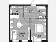 2-комнатная квартира, 44.40 м², 8/16 этаж фото 0