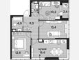 4-комнатная квартира, 67.10 м², 15/16 этаж фото 0