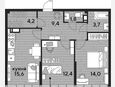 3-комнатная квартира, 61.10 м², 16/16 этаж фото 0