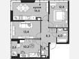 4-комнатная квартира, 67.10 м², 18/19 этаж фото 0