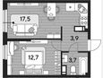 2-комнатная квартира, 37.80 м², 13/16 этаж фото 0