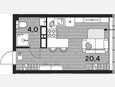 Студия, 24.40 м², 15/16 этаж фото 0