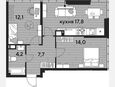 3-комнатная квартира, 55.80 м², 16/16 этаж фото 0