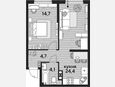 2-комнатная квартира, 47.90 м², 5/16 этаж фото 0