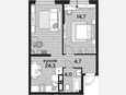 2-комнатная квартира, 47.70 м², 13/16 этаж фото 0