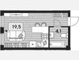 Студия, 23.60 м², 2/16 этаж фото 0