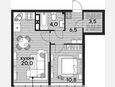 2-комнатная квартира, 44.80 м², 15/16 этаж фото 0