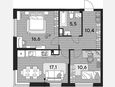 3-комнатная квартира, 60.20 м², 11/16 этаж фото 0
