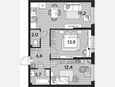3-комнатная квартира, 57.90 м², 2/16 этаж фото 0