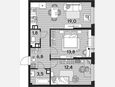 3-комнатная квартира, 57.30 м², 8/16 этаж фото 0