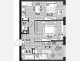3-комнатная квартира, 57 м², 11/16 этаж фото 0