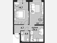 2-комнатная квартира, 48.40 м², 2/16 этаж фото 0