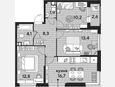 4-комнатная квартира, 67.40 м², 6/16 этаж фото 0