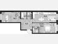 3-комнатная квартира, 66.40 м², 4/16 этаж фото 0