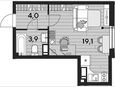 Студия, 26.90 м², 13/16 этаж фото 0