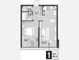 2-комнатная квартира, 46.50 м², 16/16 этаж фото 0