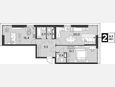3-комнатная квартира, 68.10 м², 16/16 этаж фото 0