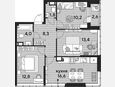 4-комнатная квартира, 69.50 м², 16/16 этаж фото 0