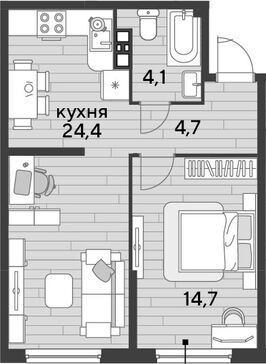 2-комн. квартира фото 0