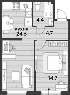 2-комн. квартира фото 0