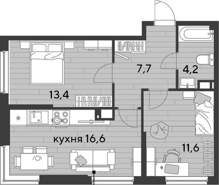 3-комн. квартира фото 0