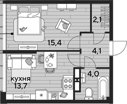1-комн. квартира фото 0