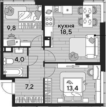 3-комн. квартира фото 0