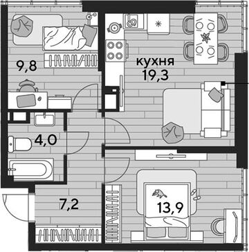 3-комн. квартира фото 0