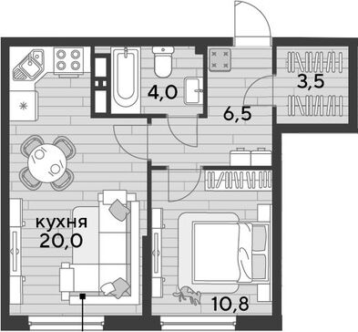2-комн. квартира фото 0