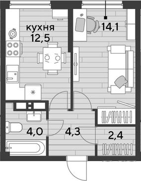 1-комн. квартира фото 0