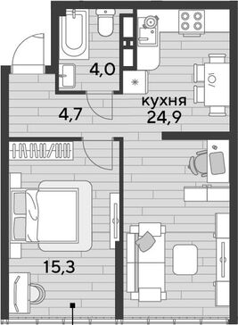 2-комн. квартира фото 0