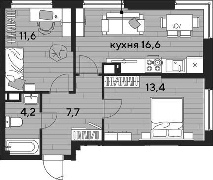 3-комн. квартира фото 0