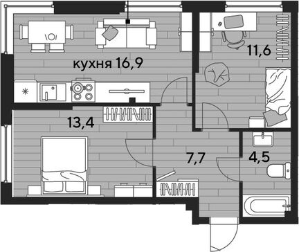 3-комн. квартира фото 0