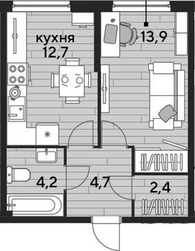 1-комн. квартира фото 0
