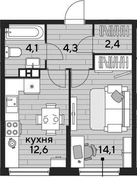 1-комн. квартира фото 0